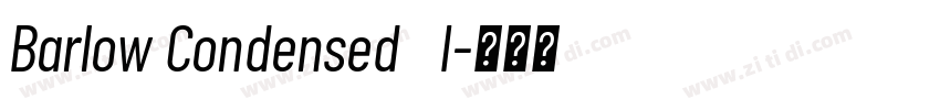 Barlow Condensed   I字体转换